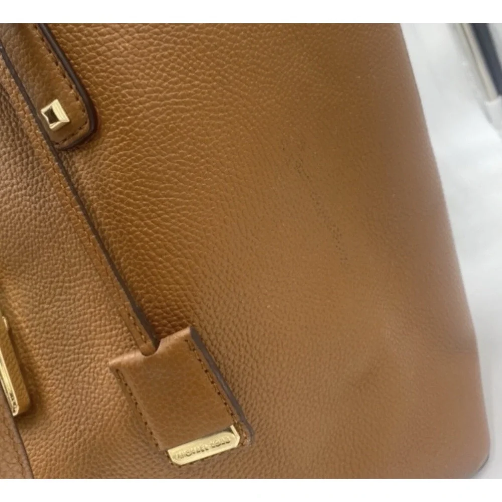 Michael Kors Karson Large Carryall Tote Saddle Luggage Leather (35T&GKRT3L)